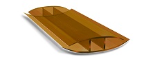картинка Профиль соединительный цельный бронзовый для поликарбоната 10 мм от магазина Альфа Плейс